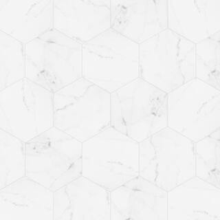 Merola Tile Classico Carrara Hexagon 7 in. x 8 in. Porcelain Floor and Wall Tile (7.5 sq. ft.Case) FEQCRX