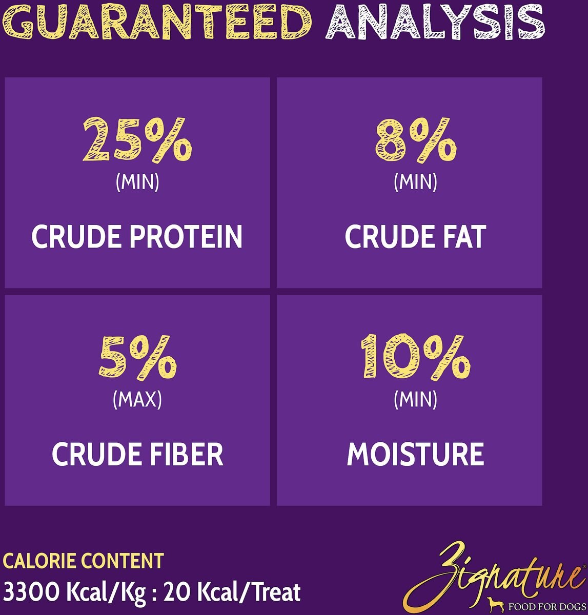 Zignature Zssential Formula Ziggy Bars Biscuit Dog Treats