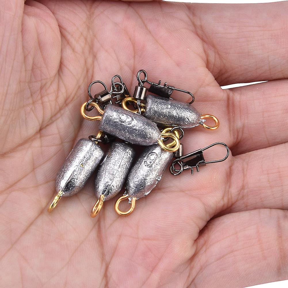 5pcs/bag Durable For Bullet Shaped Fishing Sinkers Fishing Accessories Tackle (6g)