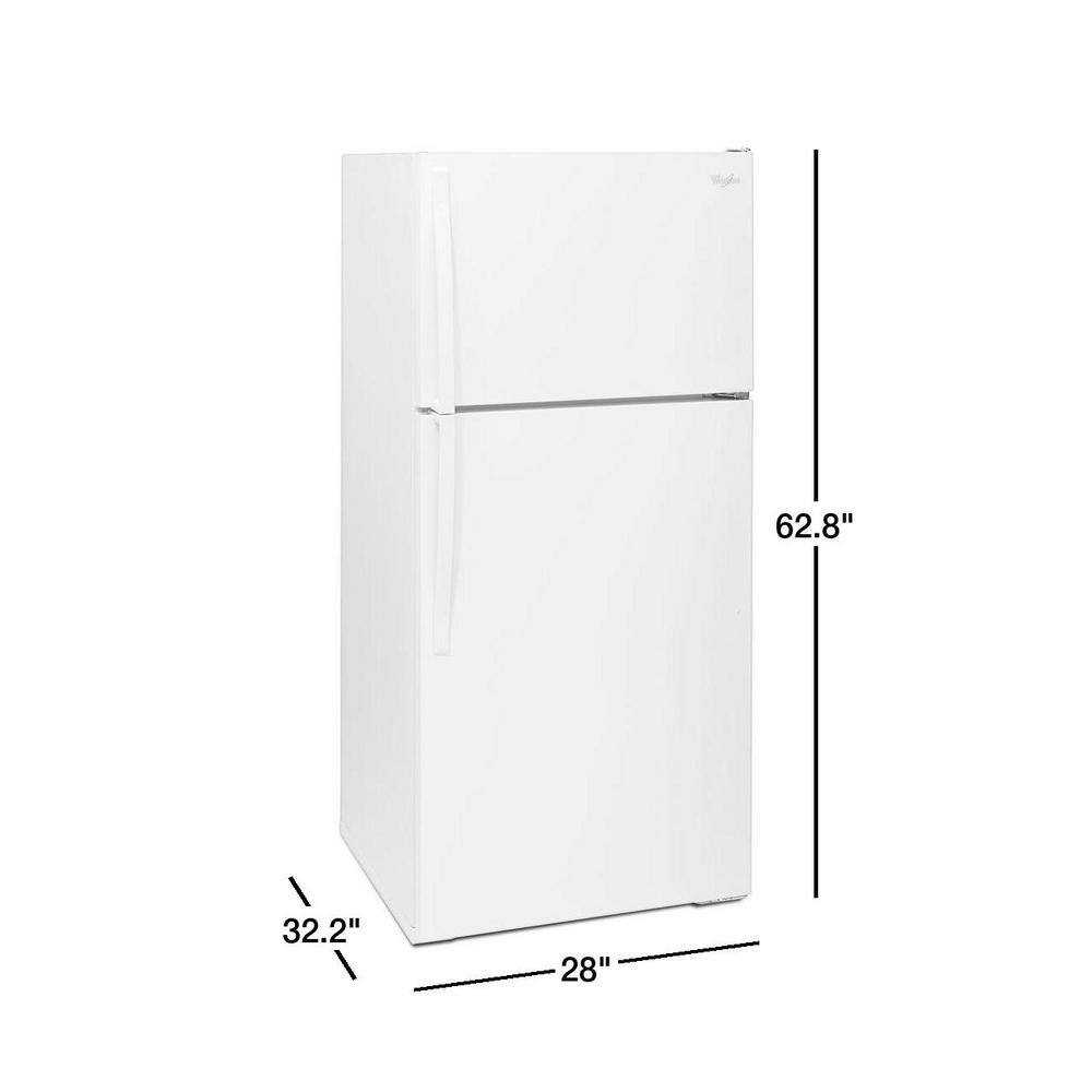 Whirlpool 14.3 cu. ft. Top Freezer Refrigerator in White WRT314TFDW