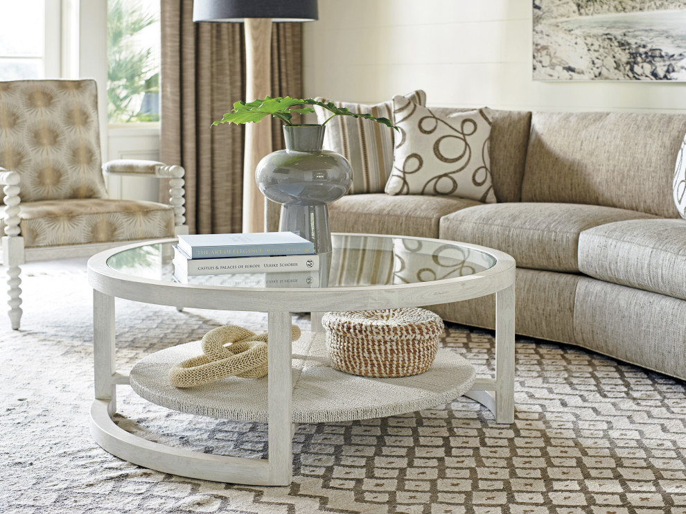 Pompano Round Cocktail Table   Beach Style   Coffee Tables   by Lexington Home Brands  Houzz