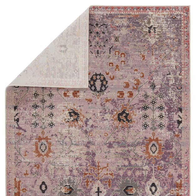 Elva Indoor outdoor Oriental Area Rug Purple gold Jaipur Living