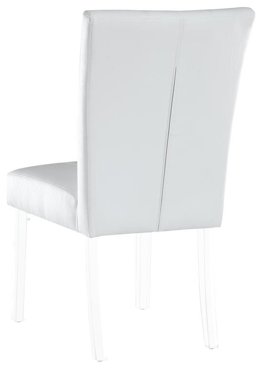 Curved Flare Back Parson Chair   Set Of 2  White   Contemporary   Dining Chairs   by VirVentures  Houzz