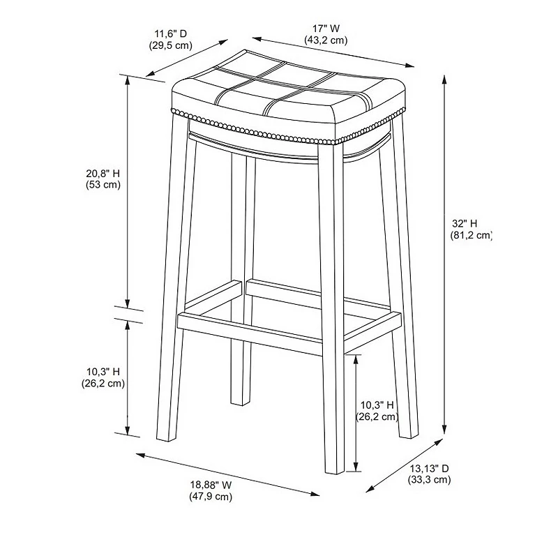 Linon Claridge Bar Stool