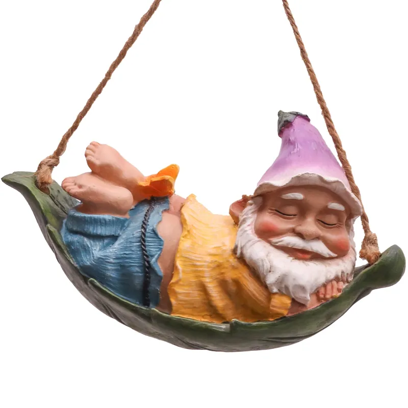 EAGLEGIFTS solar light resin gnome garden statue ornament