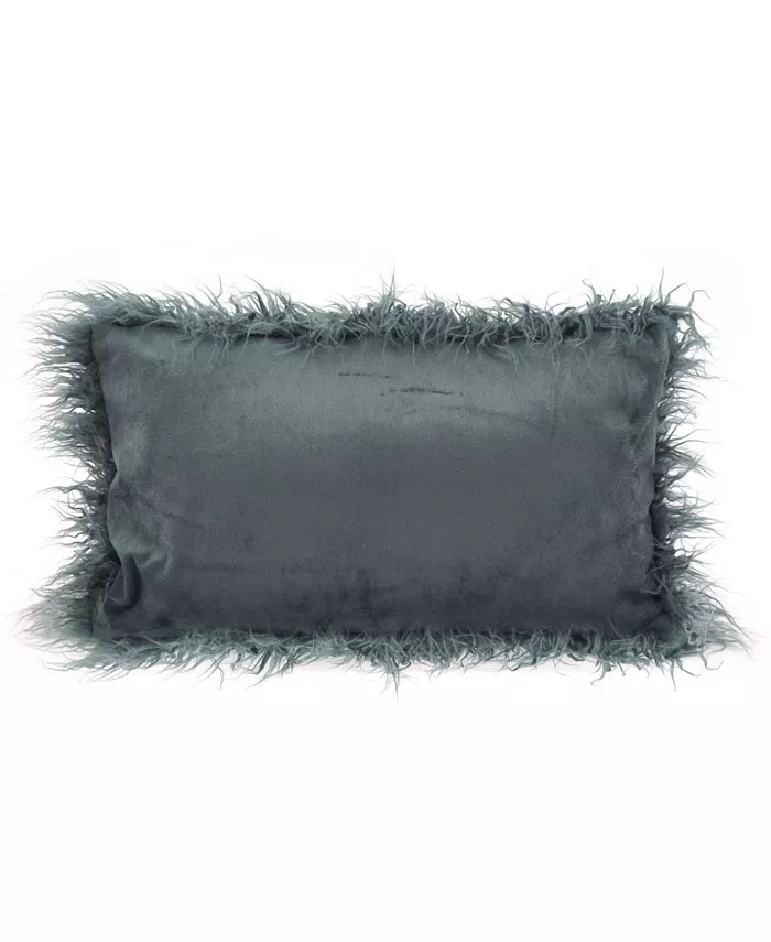 Saro Lifestyle Mongolian Faux Fur Decorative Pillow， 12