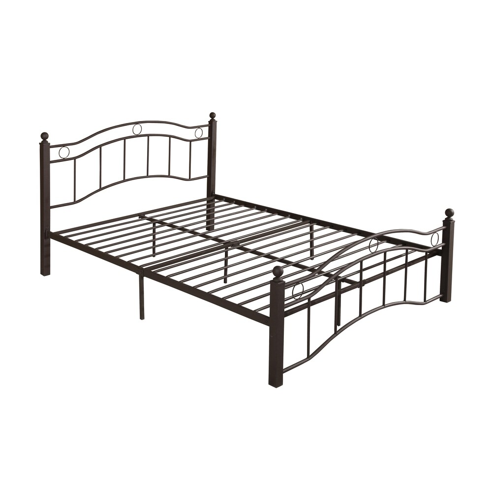 Bouvardia Contemporary Iron Bed Frame by Christopher Knight Home