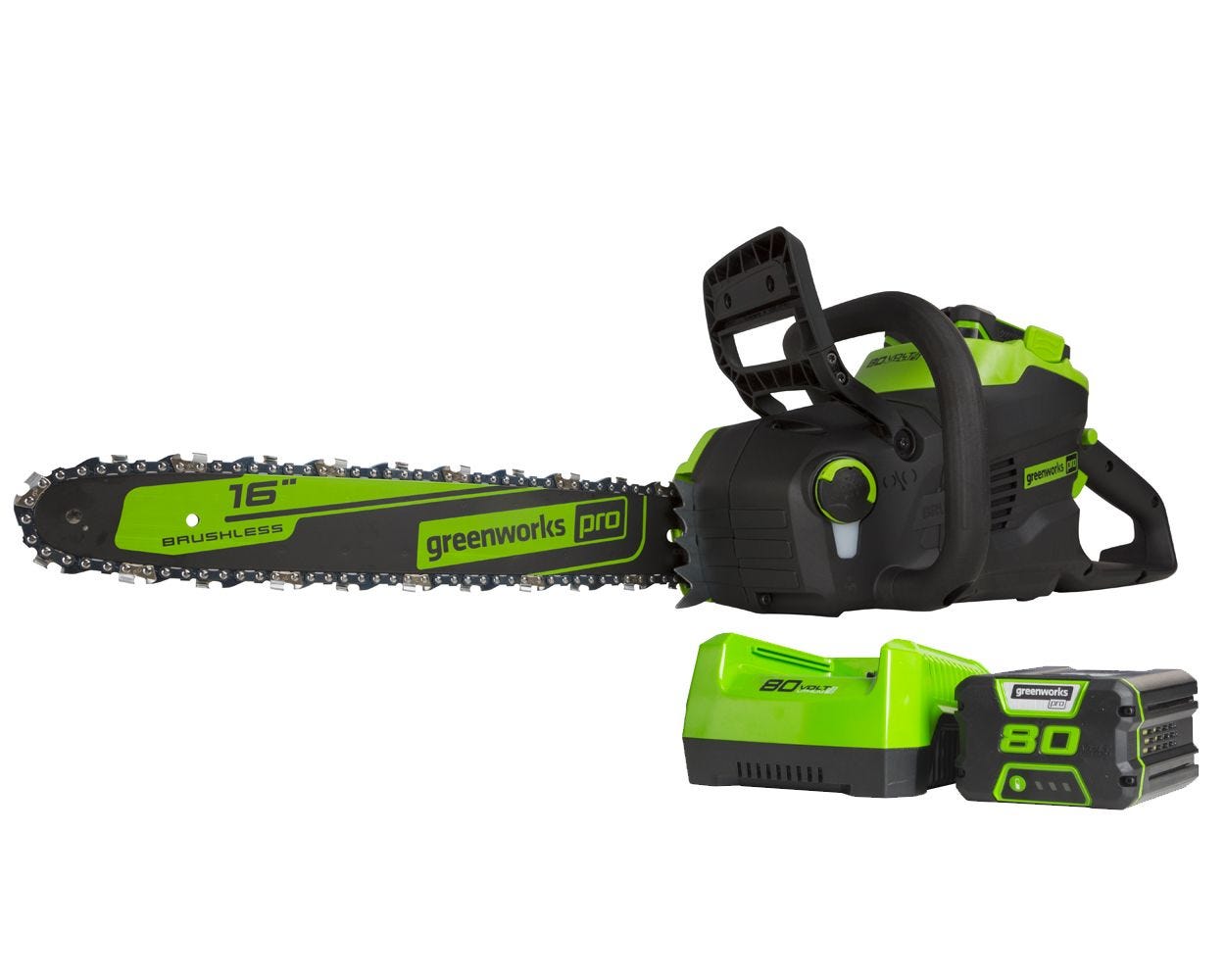 80V 16-Inch Cordless Chainsaw  Battery | Greenworks Tools