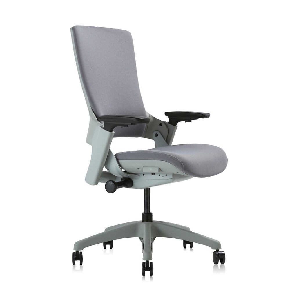 Hudson Modern Grey Fabric Height Adjustable Desk Chair by Furniture of America