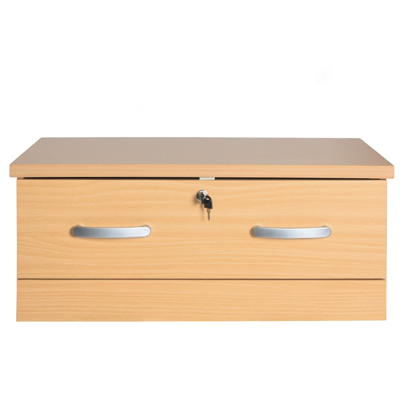 Pemberly Row Modern 5 Drawer Chest Wooden Dresser with Lock Beech (Maple)