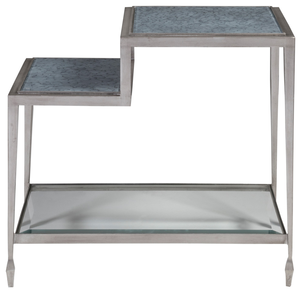 Sashay Silver Rectangular End Table   Contemporary   Side Tables And End Tables   by Lexington Home Brands  Houzz