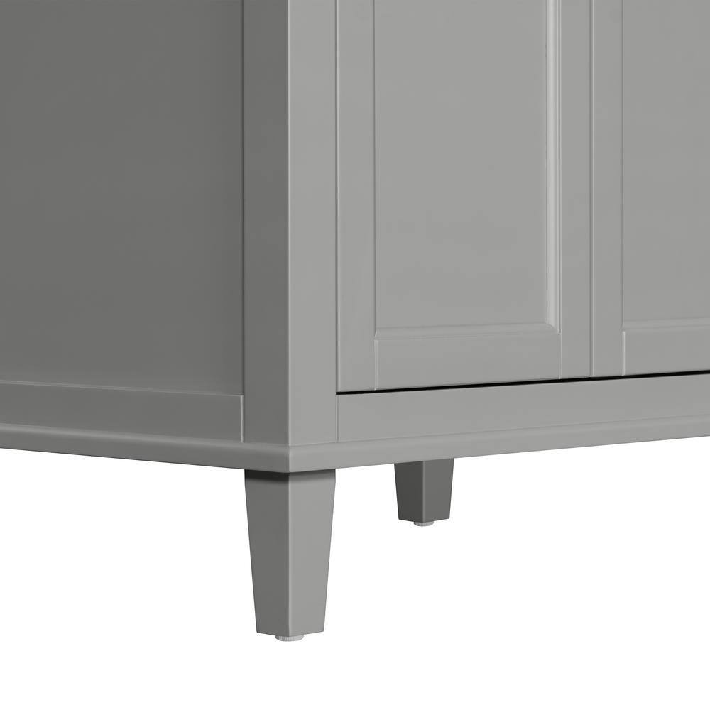 Home Decorators Collection Grayson 31 in. W x 22 in. D x 35 in. H Vanity in Storm Grey with White Marble Vanity Top 20305-VS31C-ST