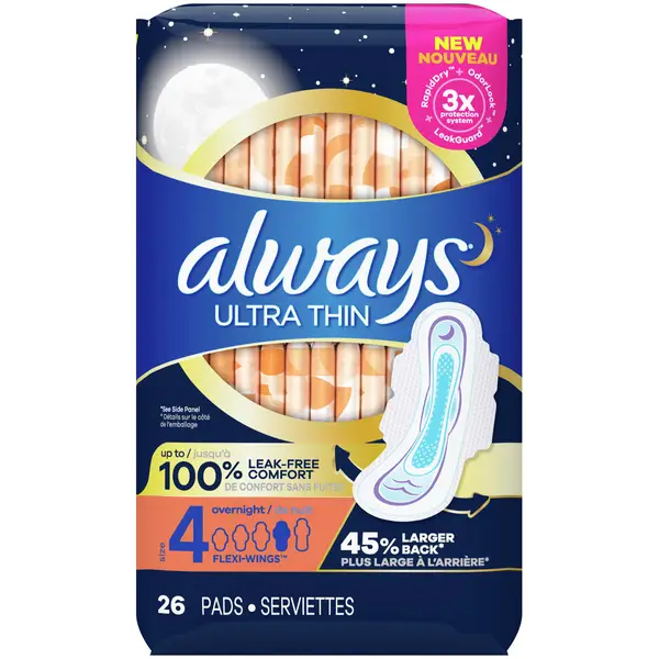 Always Ultra Thin Overnight Maxi Pads