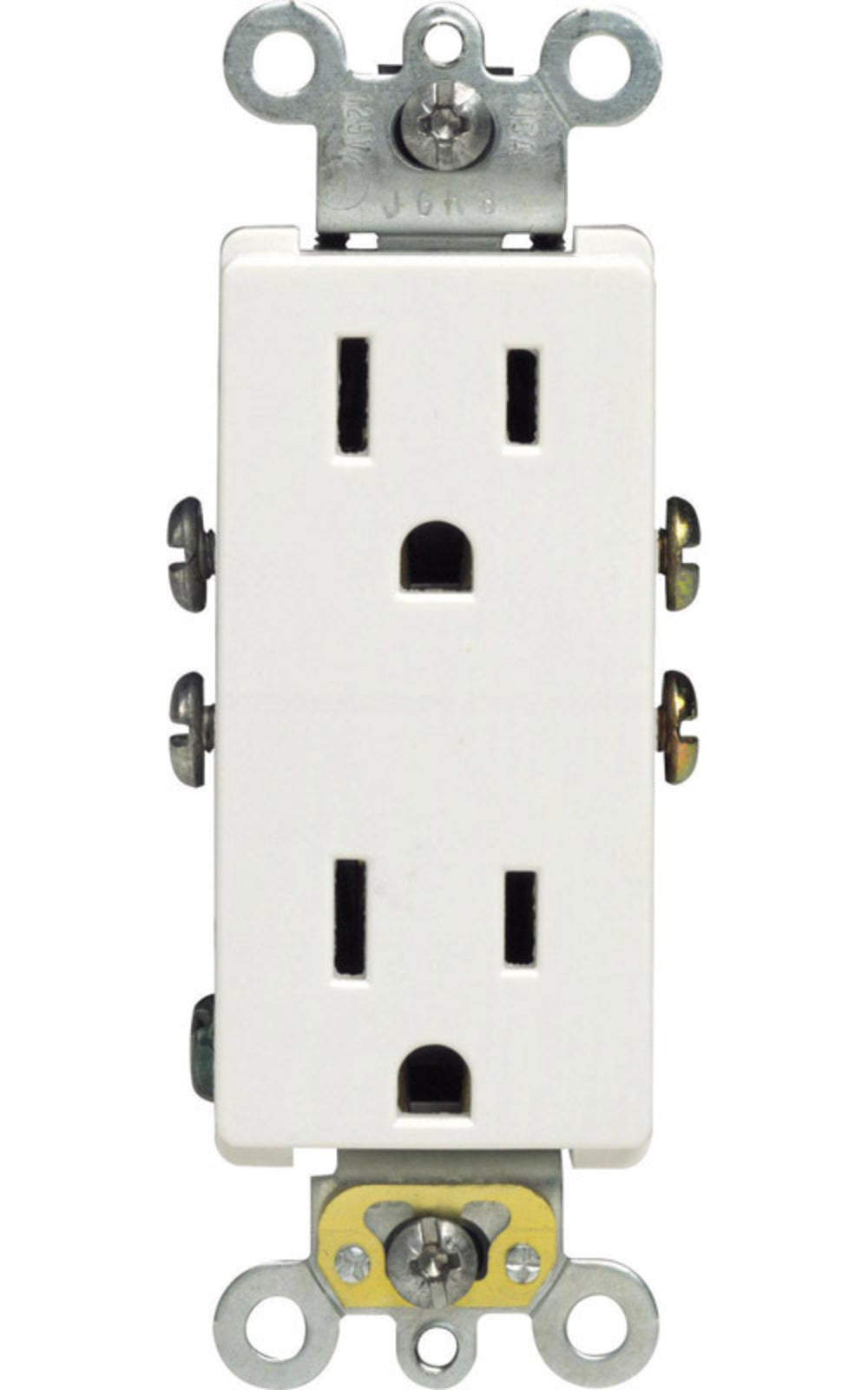 OUTLET DPLX 15AMP WHT