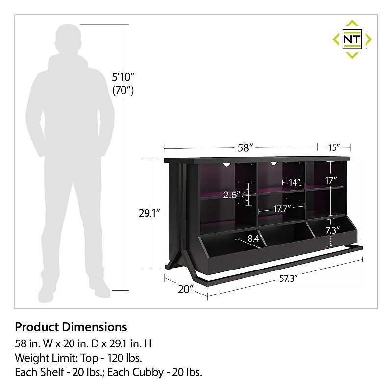 Ntense Grind Gaming Console and LED Lights Set