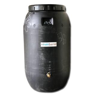 mirainbarrel Rain Barrel DIY Kit Used Food Grade Barrel Upcycled 63 Gal. Size RB-3