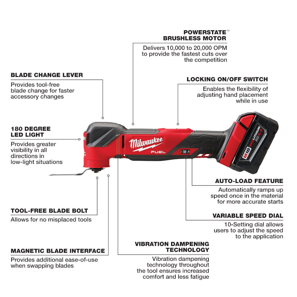 Milwaukee M18 FUEL Oscillating Multi-Tool Kit 2836-21 from Milwaukee