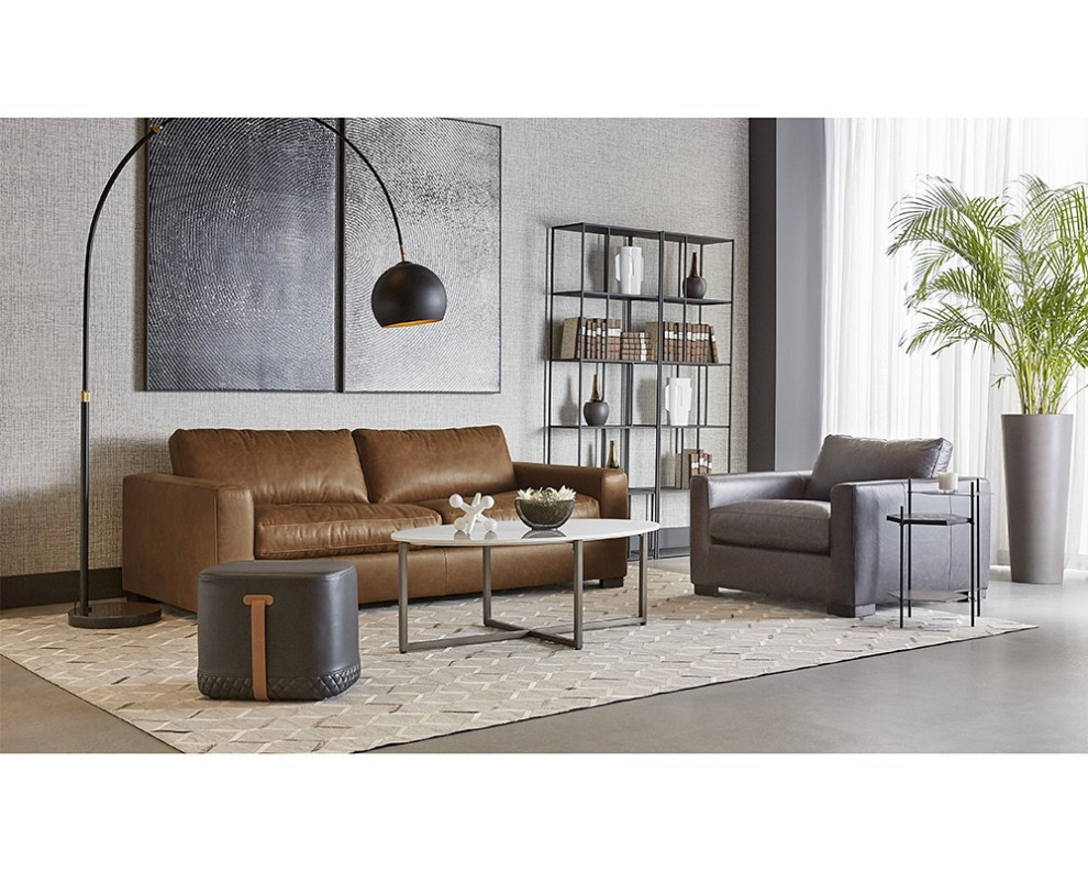 Kiara Coffee Table  Gunmetal  White Marble   Transitional   Coffee Tables   by Sunpan Modern Home  Houzz