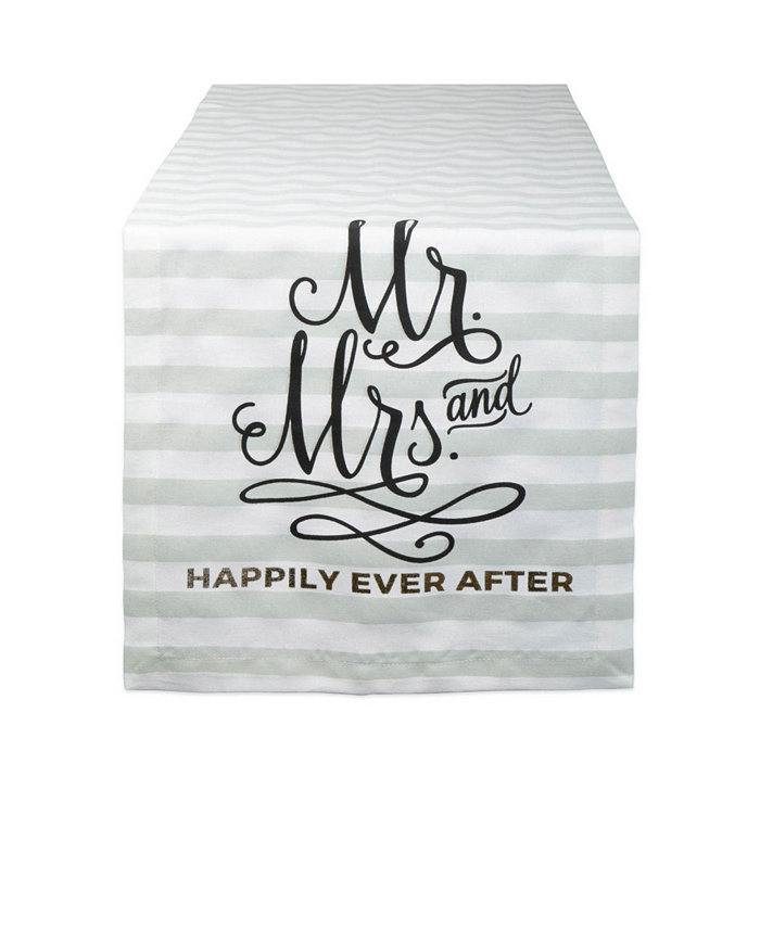 Design Imports Mr. Mrs. Table Runner 14 x 72