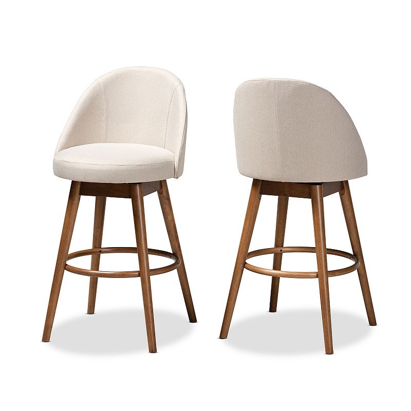 Baxton Studio Carra Bar Stool 2-Piece Set