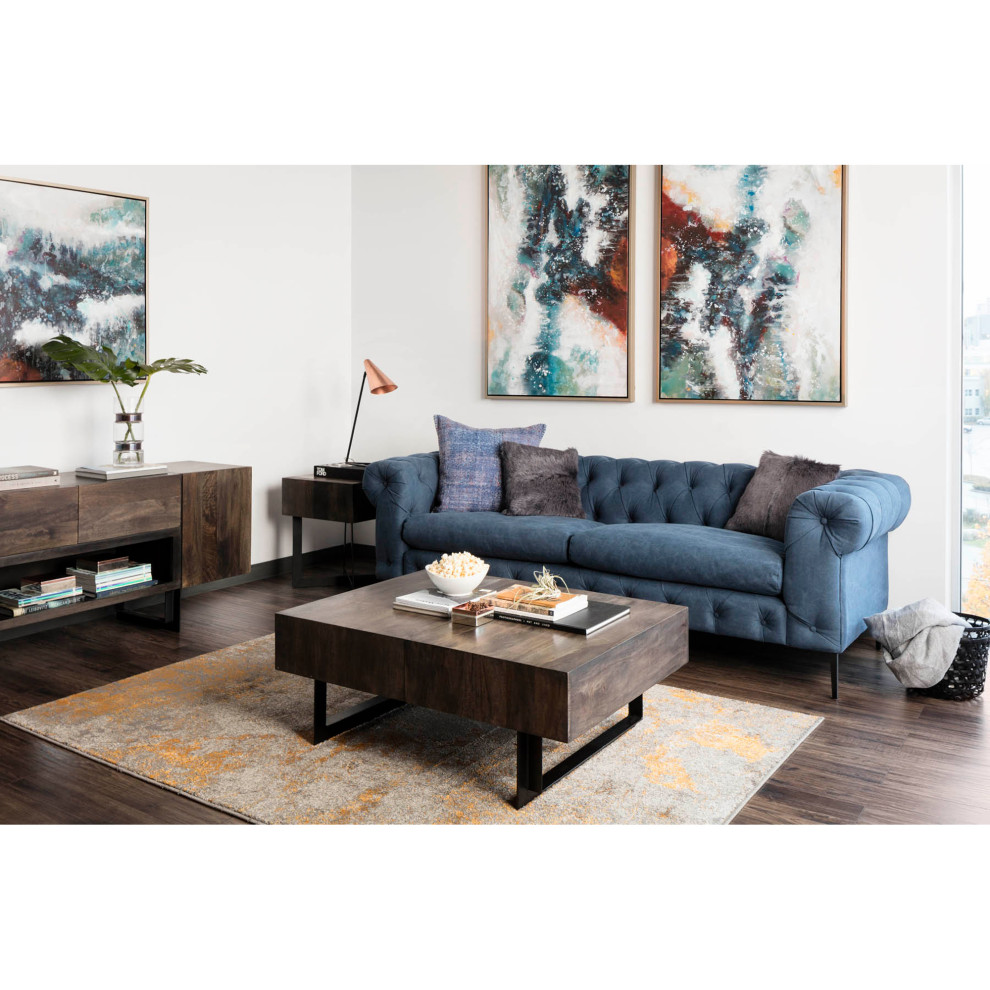 Contemporary Tiburon Storage Coffee Table   Natural   Industrial   Coffee Tables   by First of a Kind USA Inc  Houzz