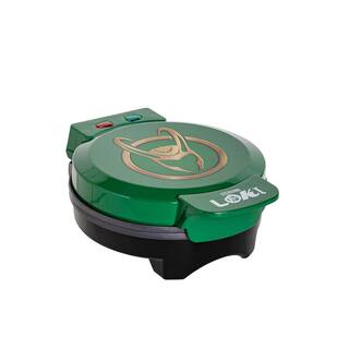 Uncanny Brands 900 W Marvel's Loki Green American Waffle Maker WM1-MVM-LK1