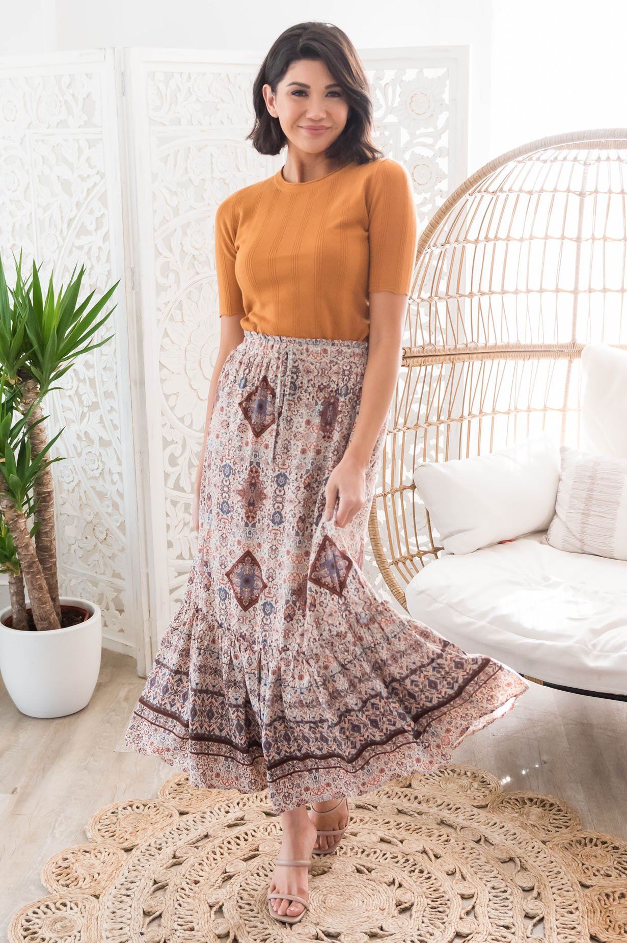 On An Adventure Modest Skirt