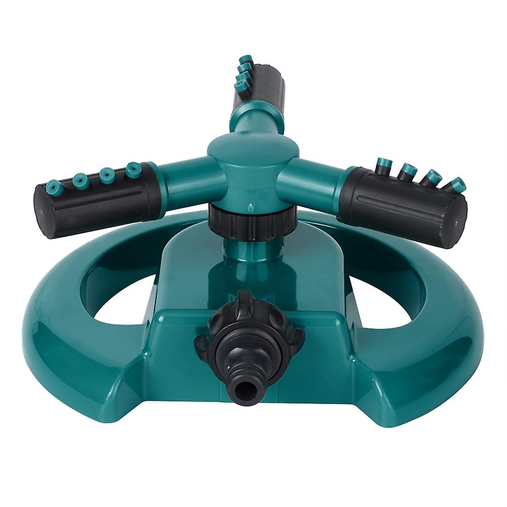 Three Arms 360 Degrees Rotating Garden Water Sprinkler Lawn Watering Irrigation Toolgreen