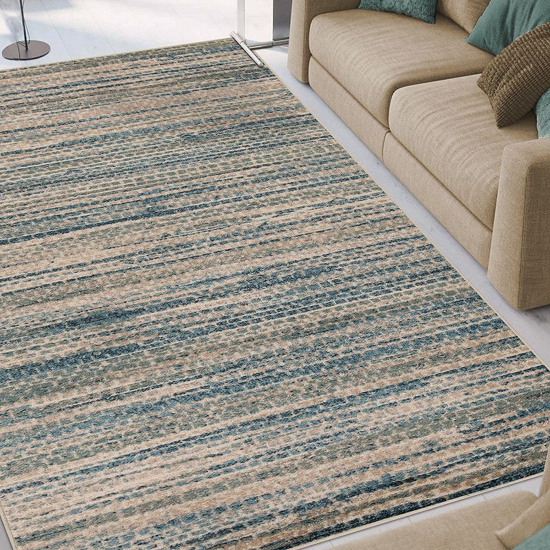 Superior Striped Pastel Indoor Area Rug