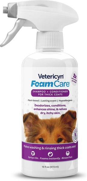 Vetericyn FoamCare Shampoo and Conditioner for Thick Coats