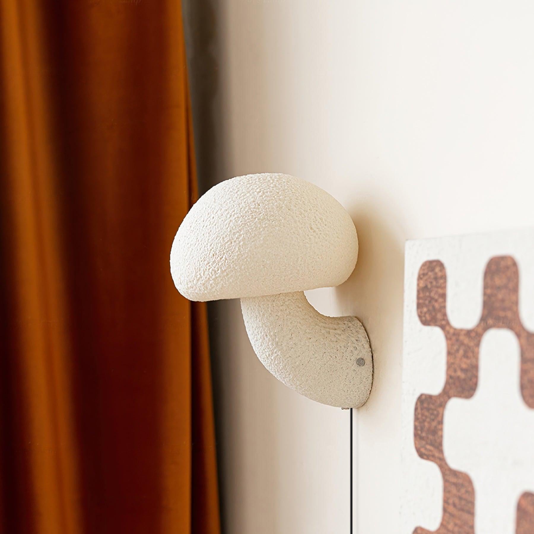 Mushroom Resin Plug-in Wall Lamp