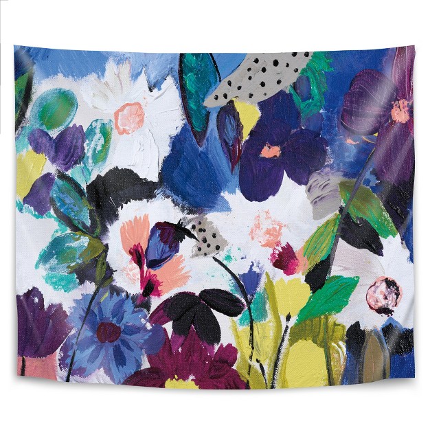 Americanflat Botanical Happy Flower Bar Iii By Joan E Davis Wall Tapestry