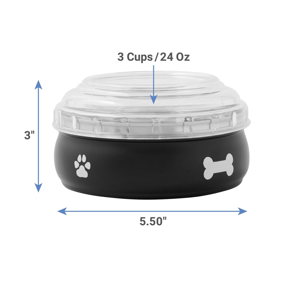 Frisco Travel Non-skid Stainless Steel Dog and Cat Bowl