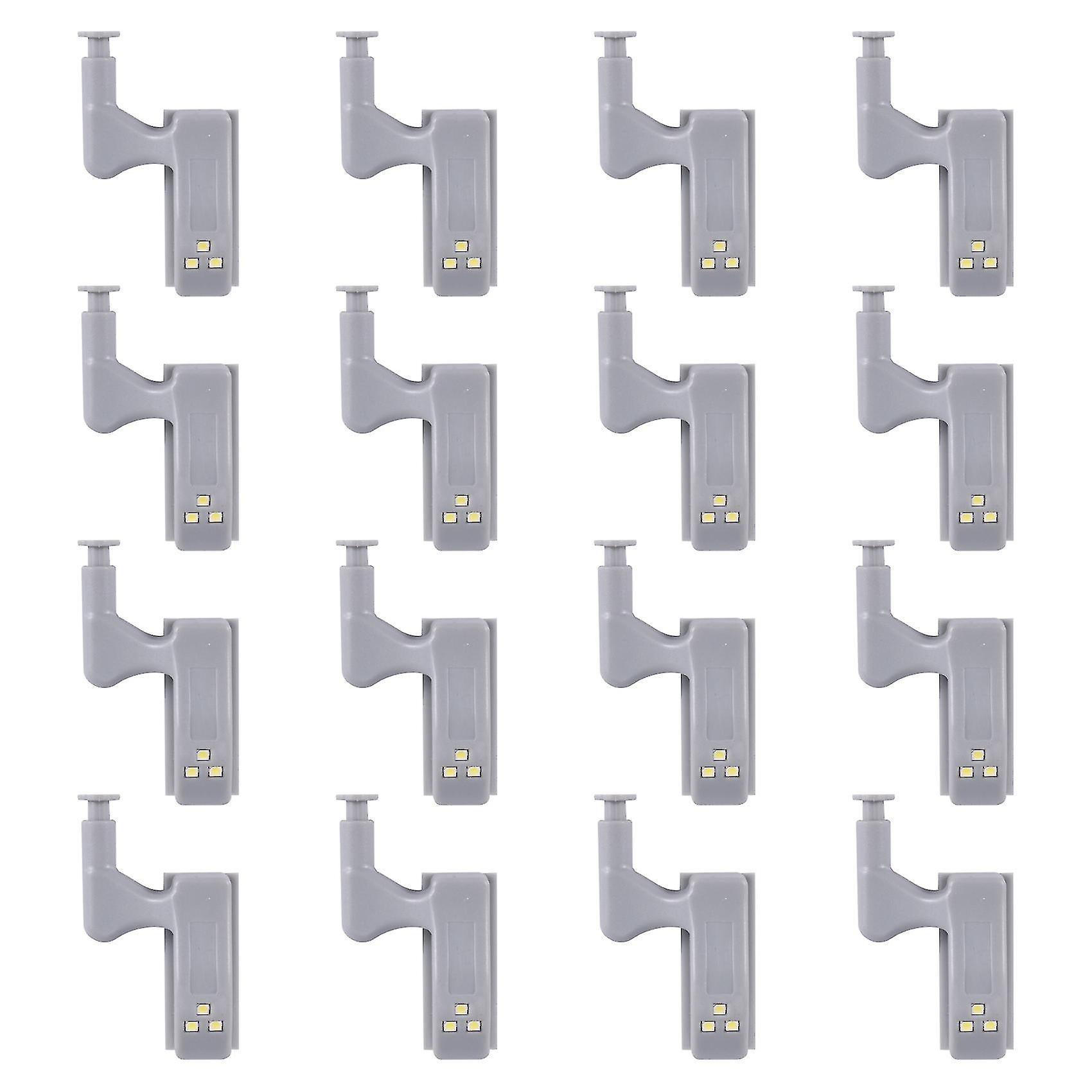 16pcs Hinge Led Sensor Light For Kitchen Cabinet Cupboard Closet Night Lights， Living Room/bedroom/