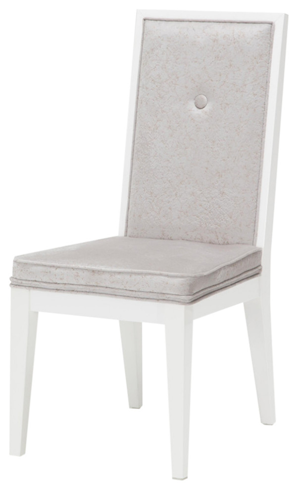 Horizons Side Chair  Set of 2  Cloud White   Transitional   Dining Chairs   by Michael Amini  Houzz