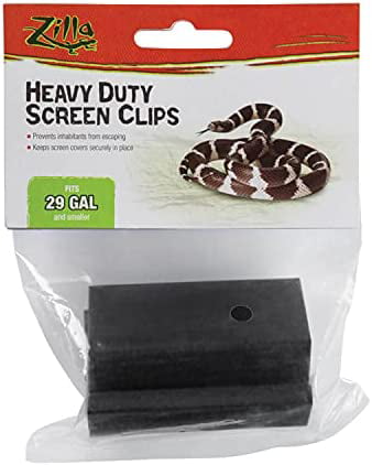 Reptile Terrarium Covers Heavty Duty Screen Clips， Sm 5-29G，2-Pk