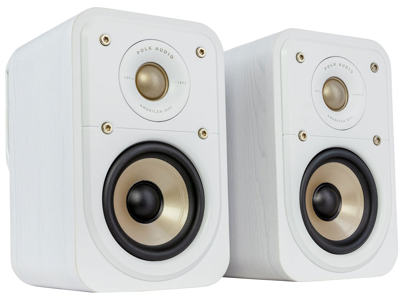 Polk Audio Signature Elite ES10 White Surround Speakers For Home Theater (Pair)