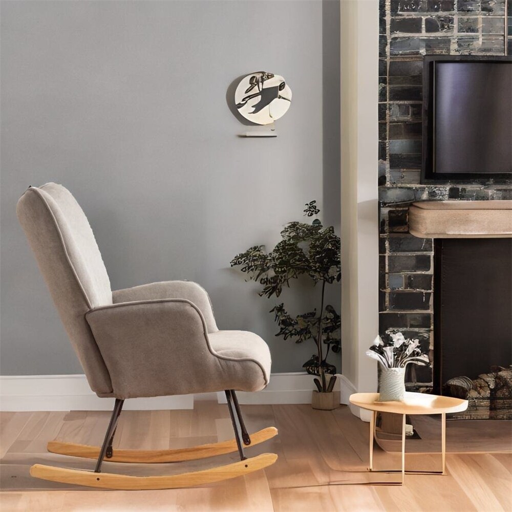 Simple Modern Style Rocking Chair for Living Room