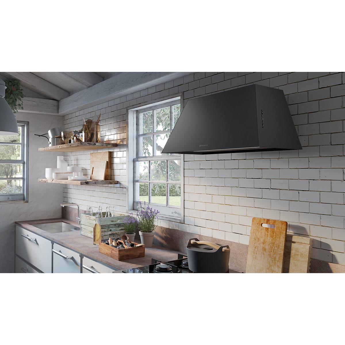 Faber 28-inch Chloe Wall Mount Range Hood CHLO28BK600