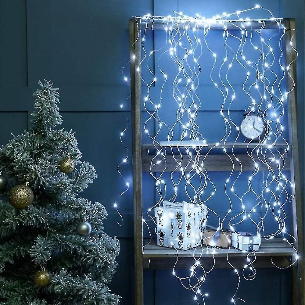 100 Leds 10m String Lights Timer Function With Remote Control Ip65 Waterproof Indoor - Cool White(2p