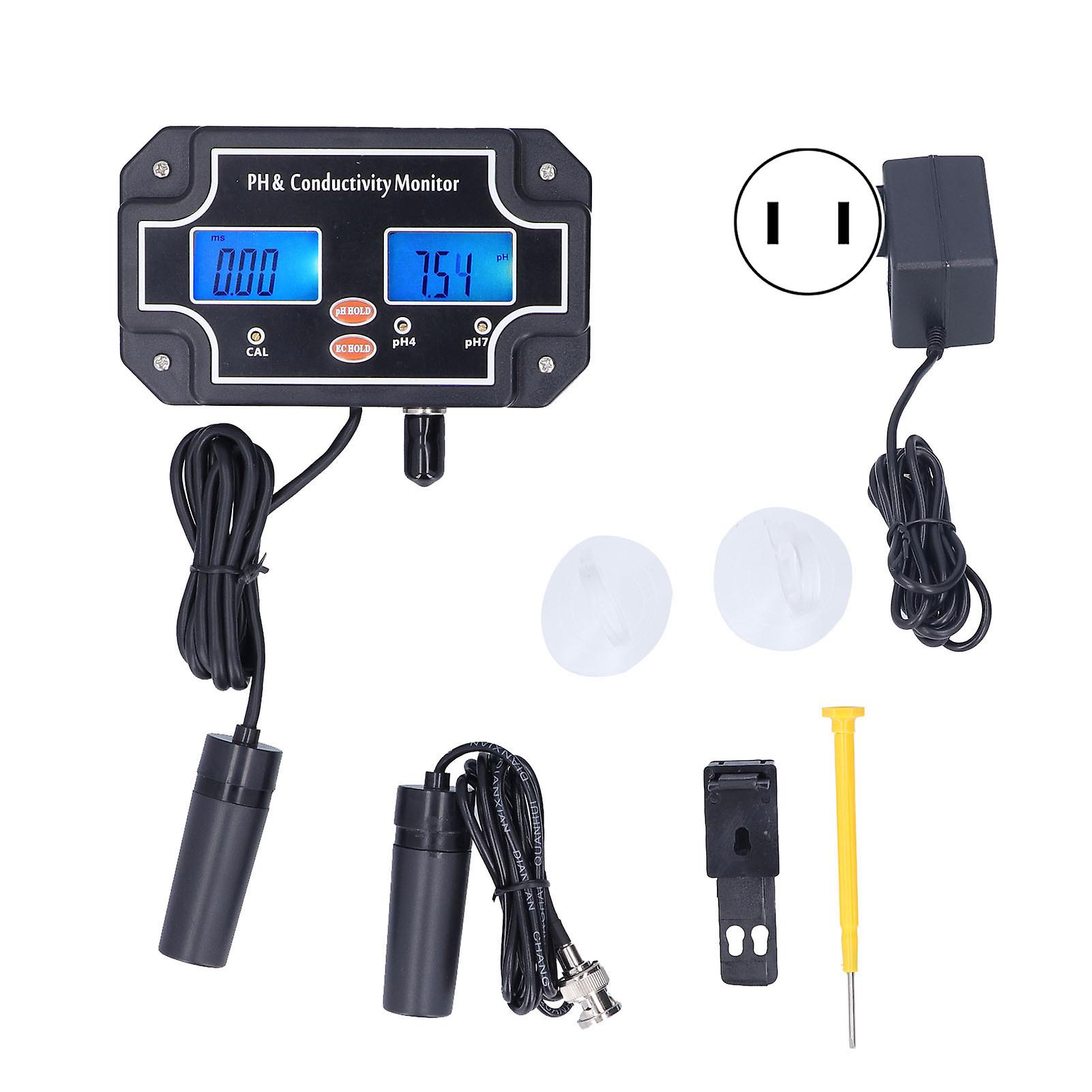 Ph2681 Ph/ec Water Quality Tester Atc Ph Meter Dc6v Hydroponic Monitor For Fish Tank Aquariumus Plug 110v