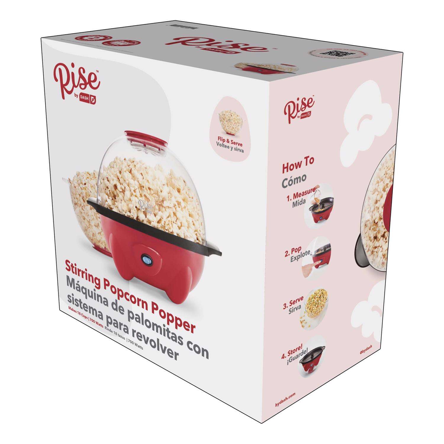 Rise by Dash Red 4.5 qt Oil Popcorn Machine