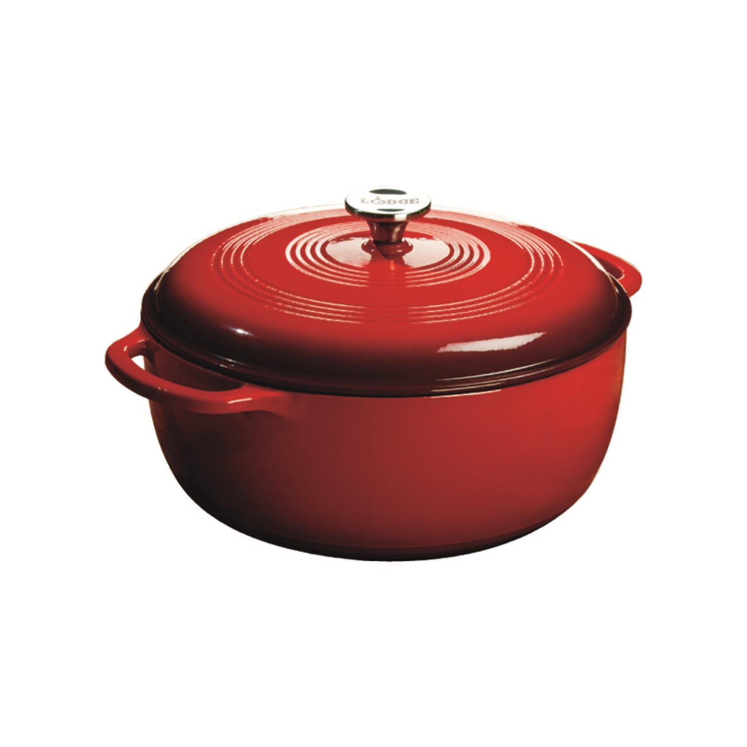 Lodge Cast Iron Dutch Oven 11.5 in. 7.5 qt Red