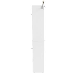 ClosetMaid Style+ 84 in. W - 120 in. W White Tower Wall Mount 6-Shelf Wood Closet System 4365