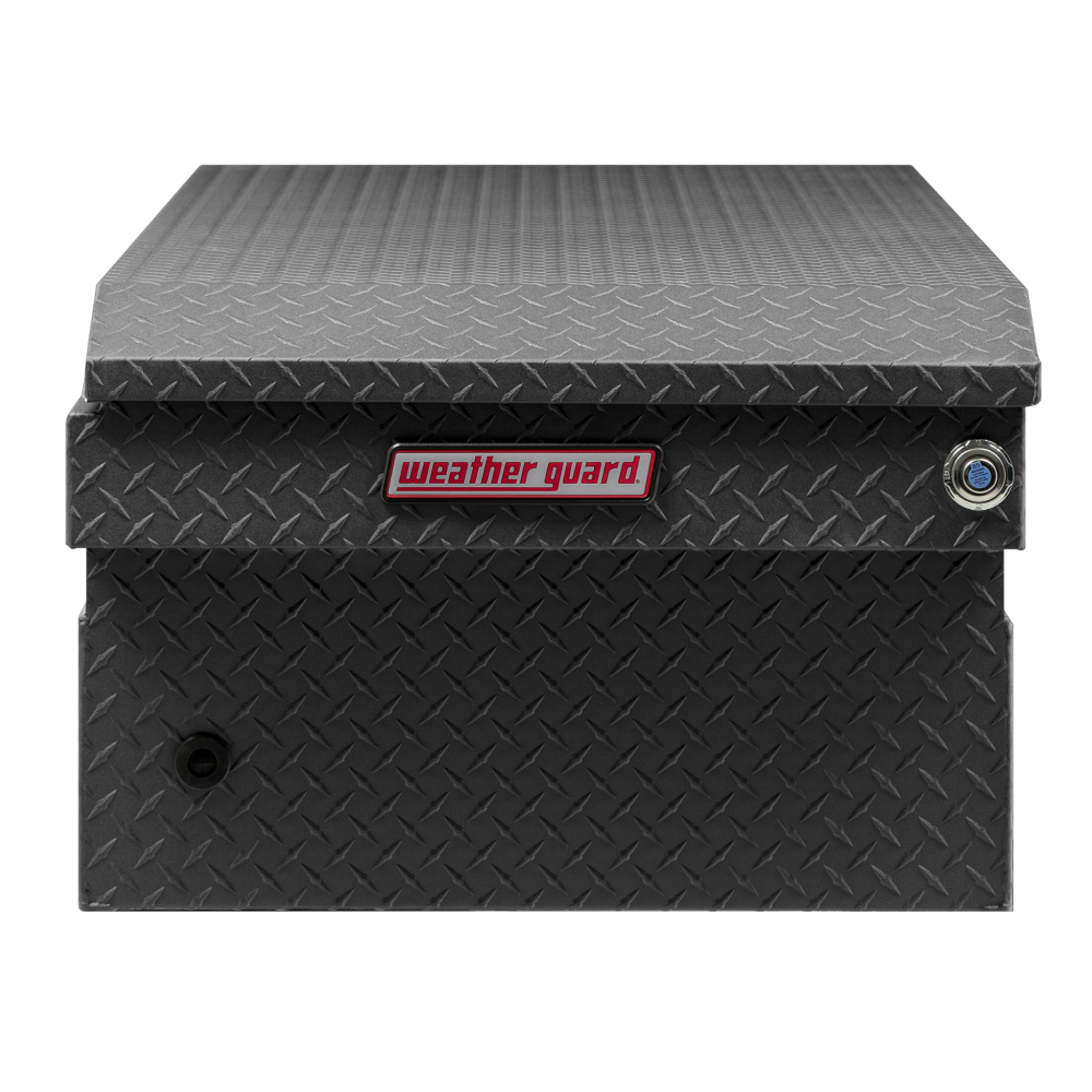 Weather Guard Saddle Truck Tool Box Aluminum Full Extra Wide Textured Matte Black