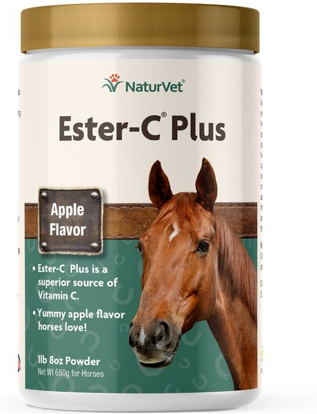 NaturVet Ester-C Plus Apple Flavor Powder Horse Supplement