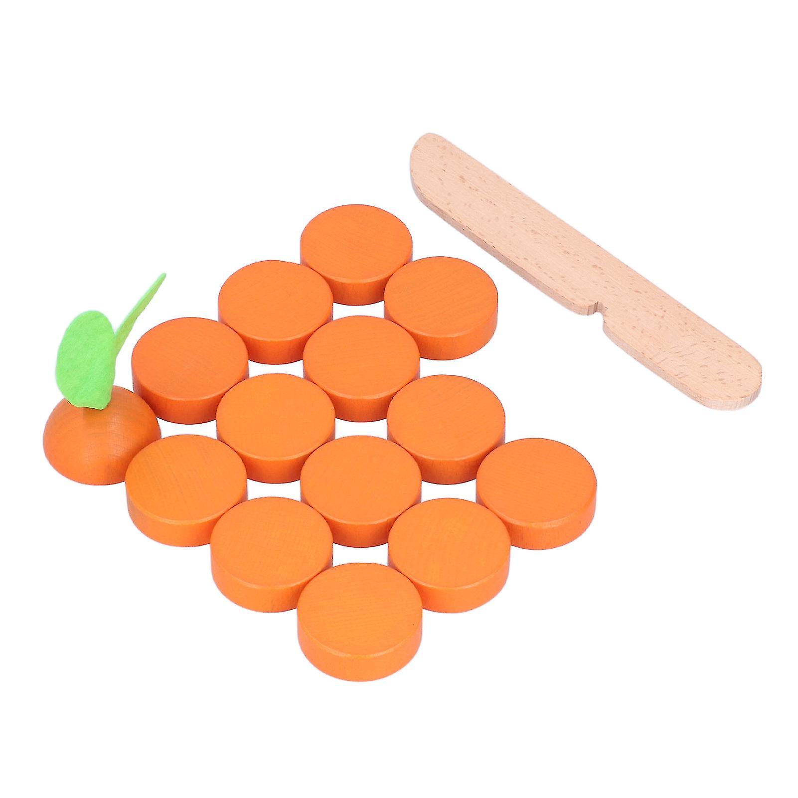 Carrot Blocks Wooden Simulation Radish Building Blocks Early Childhood Education Cognitive Interactive Educational ToysCarrot Diced