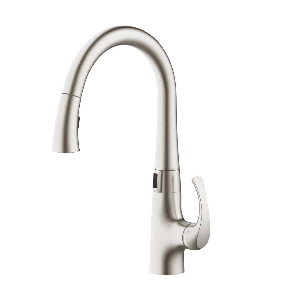 Glacier Bay Breese Single-Handle Touchless Pull Down Sprayer Kitchen Faucet in Spot Resist Stainless HDQE1210001SP