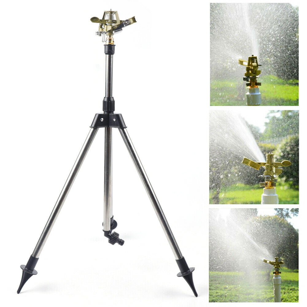 CNCEST Farm Sprinkler Bracket Agriculture Irrigation 360°Tripod Impact Sprinkler Garden