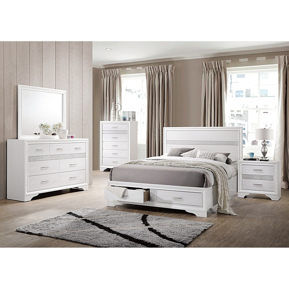 Coaster Furniture Miranda White 2 drawer Storage Bed